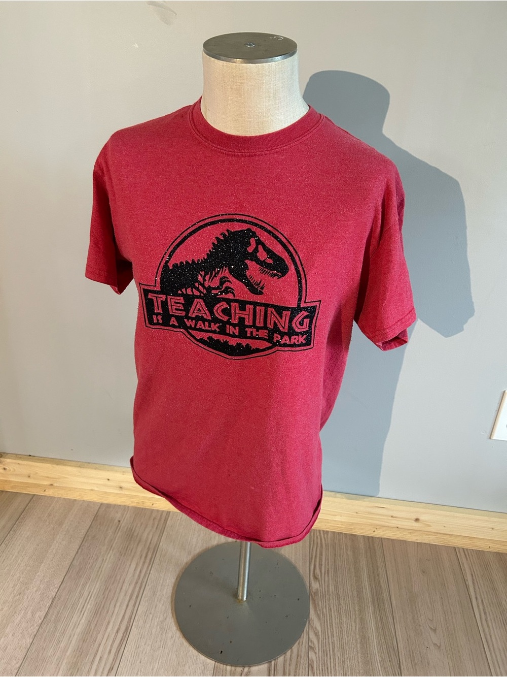 Women’s Red 'Teaching Is a Walk in the Park' Graphic Tee